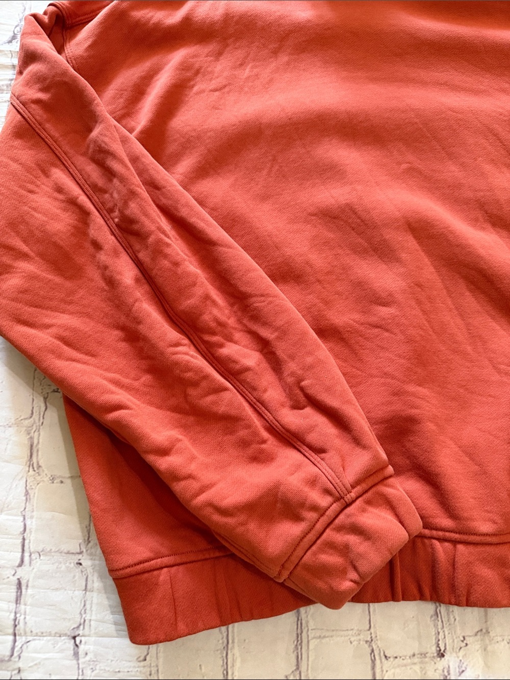 Lululemon Relaxed Cropped Hoodie Canyon Orange French Terry Medium - Picture 4 of 11